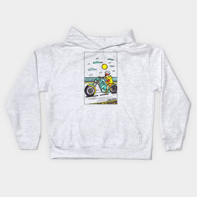 Grandma on the road Kids Hoodie by CRAZY SILVER